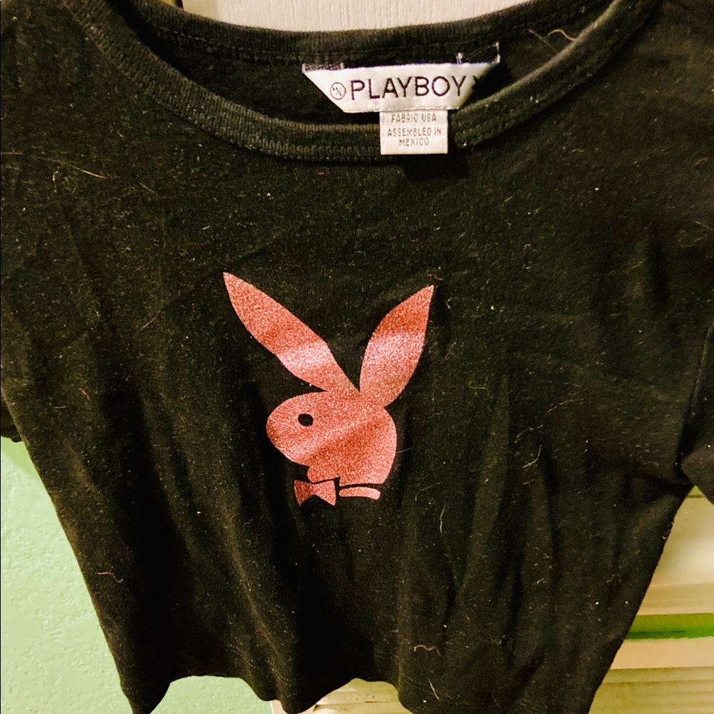 Playboy logo crop top